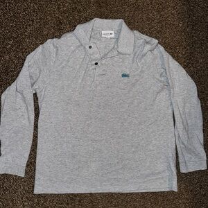 Lacoste Men Gray Long Sleeve Polo Shirt